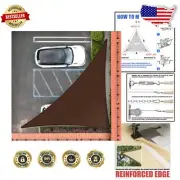 Breathable 11' x 21' Triangle Shade Sail – Sturdy D-Rings & 3-