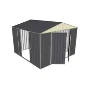 Build-a-Shed 3.0 x 3.0 x 2.3m Double Hinge and Double Sliding Door Shed - Grey
