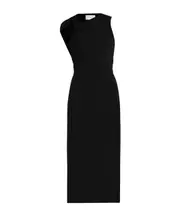 Max Mara Draped Sleeveless Dress XS black