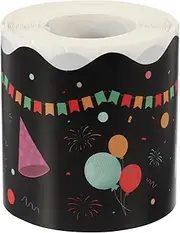 jojofuny 1 Roll Adorable Cartoon Pattern Bulletin Board Border Trim Wave Border Paper for DIY Crafts Scrapbooking Festival Decor for Classroom Party Accessories