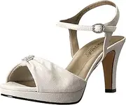 [Rose Petals by Walking Cradles] Rose Petals Women's Plaza Platform Sandal, 11 W US, Silver Micropoints Print