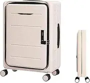 [Wnota] Trolley Suitcase Foldable Suitcases Adjustable Trolley Carry On Luggage Front Open Suitcase Luggage Suitcase (Color : C, Size : 24 in)