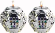 Shabbat Fitted Jerusalem Candlesticks 925 Electroformed Silver hoshen design