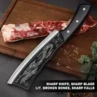 Knife Cleaver Stainless Steel Chopper Master Chef Meat Bone Butcher Kitchen