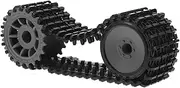 DIY Crawler Robot Car Model Tank Tracks Robot Building Parts for DIY Tank Black