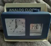 Brand New Vivitar Retro Analog Clock with Manual Day Change.