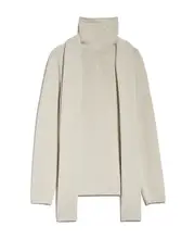 Wool turtleneck sweater L Nude