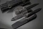 HANDMADE FORGED CARBON STEEL CHEF KNIFE KITCHEN KNIVES CHEF SET with Leather Bag