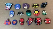 16 pc Marvel Croc Shoe Charms: Spider-Man, Hulk, Avengers, Superman, Batman