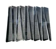 10 Pack Genuine OEM Wahl Combs 7" Long Taper for Hair, Beard, Goatee & Mustache