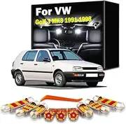 10Pcs LED Interior Reading Light Kit, For VW Golf 3 MK3 MKIII III 1991-1993 1994 1995 1996 1997 1998 Car Trunk Bulbs