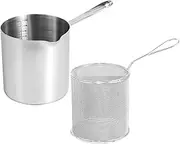 Mikinona Deep Fryer Pot Basket Set Nonstick Portable 304 Stainless Steel Frypan Skillet Tempura Frying Pot
