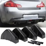 Carbon Fiber Rear Bumper Lip Diffuser 4 Shark Fins For Infiniti M35 M37 M45 M56