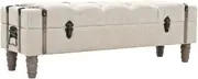 Storage Bench Solid Wood and Steel 111x34x37 cm Storage Furniture