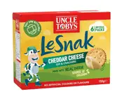 2 x Uncle Tobys Le Snak Cheddar Cheese Dip & Crackers 6 Pack 132g