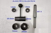 Lathe Tailstock Die Holder Set Floating Type MT3 SHANK Hold Metric Dies 12 to 38