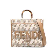[Fendi] Fendi Medium Sunshine Raffia Tote Bag ONE SIZE BROWN