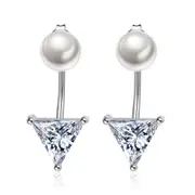 3PCS Copper Stud Earrings Woman Fashion Jewelry Retro Simple Stud Earrings