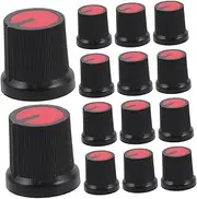 SWOOMEY 50pcs Amplifier Knob Has Electric Guitar Parts Volume Knob Control Knobs Caps for Guitar Potentiometer Knobs Electric Guitar Knob for Volume Knob Switch Cap Red Plastic