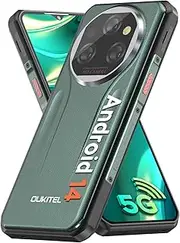 OUKITEL WP39 Rugged Phone 5G, 24GB+256GB Cell Phone, 6.6" FHD+ Android 14 Phones, 11000mAh Battery Rugged Smartphone Unlocked, 64MP Camera, 15MM Ultra Thin/Dimensity 6100+/5G Dual SIM/NFC/GPS/T-Mobile