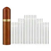 24x Stainless Steel Self-threading Needles Darning