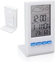 Room Thermometer and Humidity Sensor Kit, Digital LCD Screen，with Temperature Monitor Alarm Function Weather Display (White)