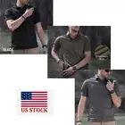 Men's Outdoor Short Sleeve Polo Shirts Quick Dry Team Combat Top Shirts Plain T