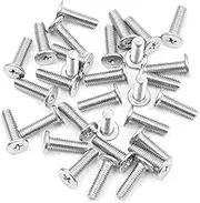 100 Pcs NUZAMAS M5x16x10 mm Countersunk Head Screws 304 Stainless Steel Screws Cross Recessed Machine Screws Large Flat Head Flat Head CM Screws