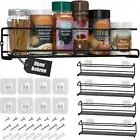 4Pcs Kitchen Spice Rack Cabinet Shelves Jar Bottle Storage Organizer Wall Mount
