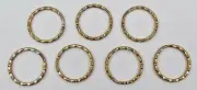 Lot 100 KEY RINGS ~ 25mm 1" Split Ring ~ Hammered GOLD Metal ~ Sturdy