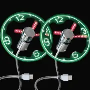 USB Clock Fan with Real Time Display, Mini Portable Flexible Cooling Fans