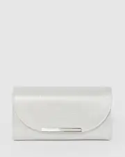 Silver Liza Evening Clutch Bag