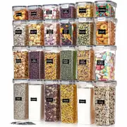 24pcs Ultimate Airtight Food Storage Containers - BPA-Free, Stackable, Leak-Proof Lids - Ideal for Kitchen Pantry Organization, Complete with Reusa...