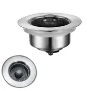 Kitchen Sink Drain Strainer and Stopper Combo Stainless Steel Sink Aid