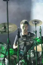 Drummer Zach Velmer of Sound Tribe Sector 9 performs Rothbury Musi- Old Photo 2