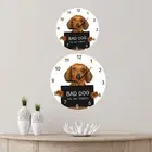 Dachshund Wall Clock Cute Silent Hanging Clock for Bedroom Office Kids Room