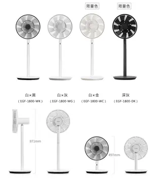 【BALMUDA】The GreenFan 12吋DC直流電風扇(白X黑)(EGF-1800) (7.9折)