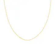 9ct Gold 45cm Solid Diamond-cut Curb Chain