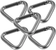 BIUDECO Aluminum Alloy Carabiner Clip Set 5 Pcs Triangular Shape for Climbing Stroller Outdoor Kettle