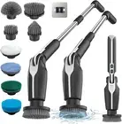 Leebein Electric Spin Scrubber, Shower Scrubber with 4 Adjustable Angles and 8 B