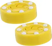 Gogogmee 2pcs Training Hockey Pucks for Roller and Ice Hockey and Smooth Sliding Design for Indoor and Outdoor Practice for Skill Development and Competitive Training