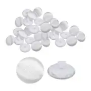 30pcs Satin Buttons 0.5" (12.5mm) Round Tuxedo Buttons with Shank White