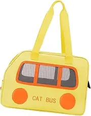 Leefasy Cat Carrier Bag Handbag Wear Resistant Breathable Multipurpose Kitten Travel Bag Puppy Carrier Bag for Vacation Small Dog, Yellow