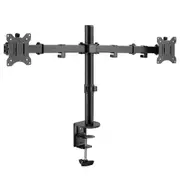 Goobay Dual Computer Monitor Desk Mount Flex 43-81cm Black Desk Mountable