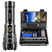 Flashlights LED High Lumens Rechargeable, 950000 Lumens XHP70.2 Super Black