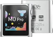 SHANLING M0 Pro MP3 Player，Hi-Res Portable Music Player with Bluetooth，Digital Audio Player 1.54” HD Touch Screen up to 15 Hour Battery Bluetooth and USB Type-C dongle 3.5mm Jacks（Sliver）