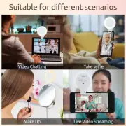 New Ring Light Selfie Light Rechargeable Touch Panel Light 4 Brightness Level