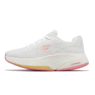 【SKECHERS】休閒鞋 Go Walk Distance Walker 女鞋 白 粉 固特異大底 足弓支撐 運動鞋(125129-WCRL)