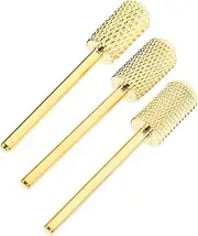 DONFAMDS 3Pcs Nail Drill Bits Professional Metal Nail Bits for Home Salon Durable Manicure Accessories Safety Bits for Nail Drill for Nail Reshaping and Care