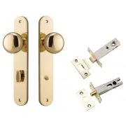 Cambridge Knob Oval Backplate Kit w Privacy Turn